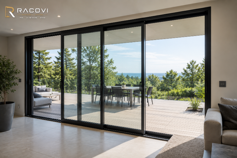 Ventana corredera elevadora de aluminio, para terraza