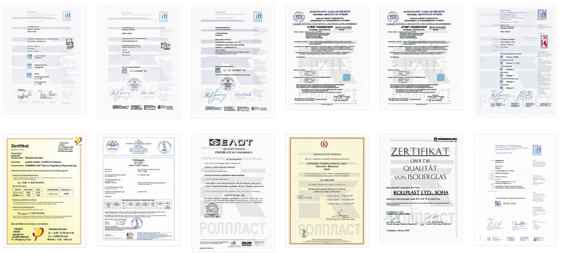 Documentación técnica y certificados de ROLLPLAST