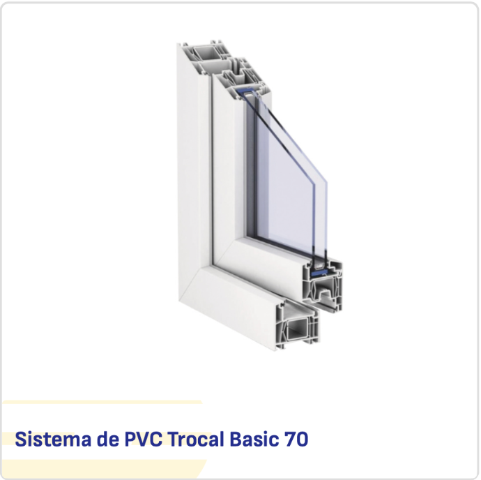 PVC Trocal Basic 70 con doble acristalamiento