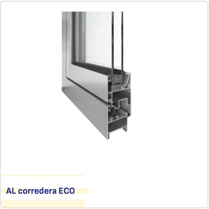 Ventana corredera de aluminio ECO para cerramientos de terraza