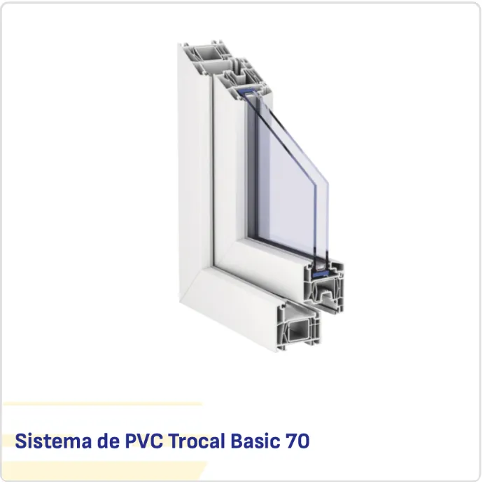 PVC Kömmerling/Trocal Basic 70 con doble acristalamiento